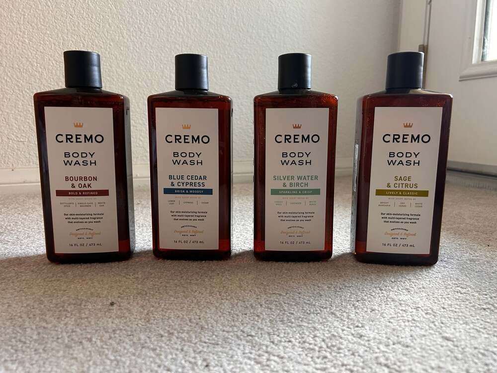 Cremo Body Wash 16 fl oz Assorted Scents Set of 4